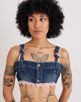 Roxie Denim Bralette - Size Small